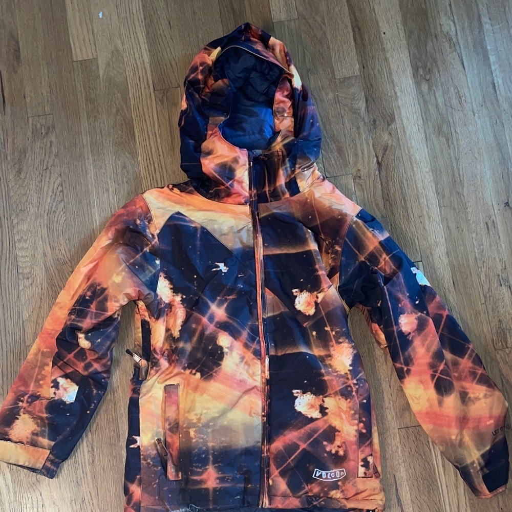 Volcom Snow Jacket - YL - Orange and black